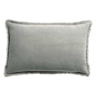 Cuscino in velluto grigio perla Pengo Casa